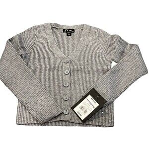 Grey V-neck Cardigan with button-down front Size: XS (4/5)